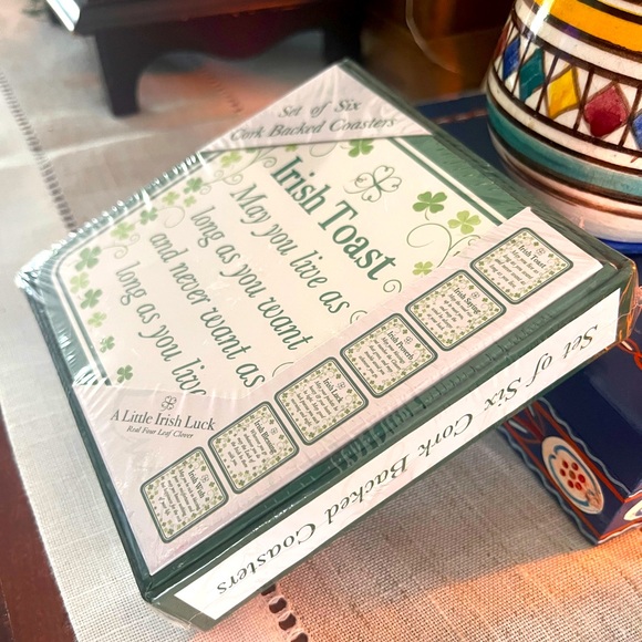 Irish Inspirational Quote Drink Coasters 6 New corkbacked coasters - Picture 3 of 4